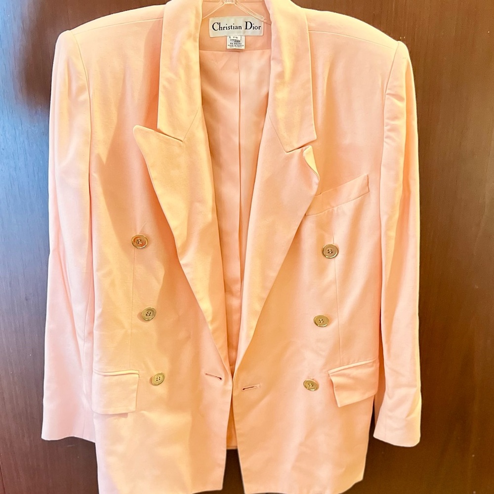 Vintage Christian Dior Jacket Size 8 - peach salmon Color